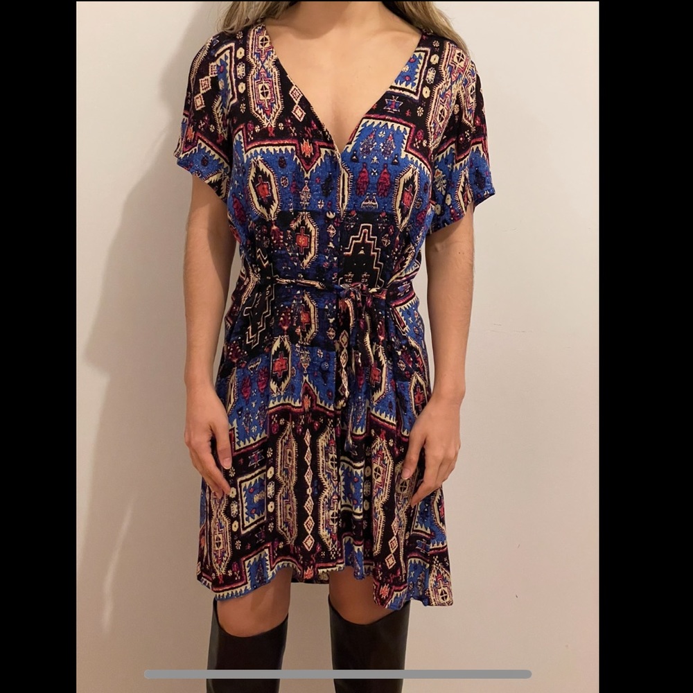 Geometric print loose dress Size Small